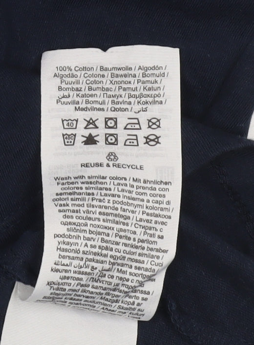 Jack & Jones Men's Blue Slim Fit Graphic Print T-Shirt Size L