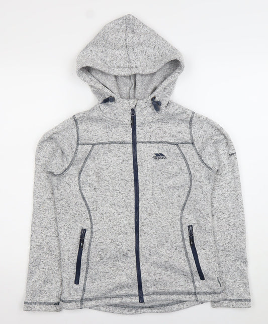 Trespass Womens Grey Full Zip Hoodie XS Polyester Fleece Outdoor