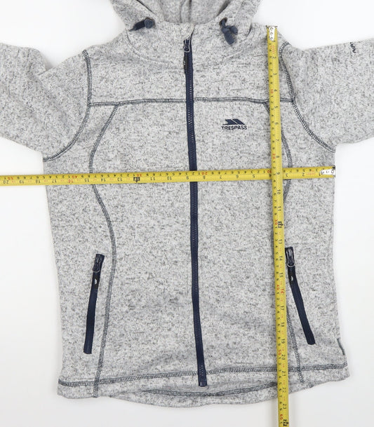 Trespass Womens Grey Full Zip Hoodie XS Polyester Fleece Outdoor