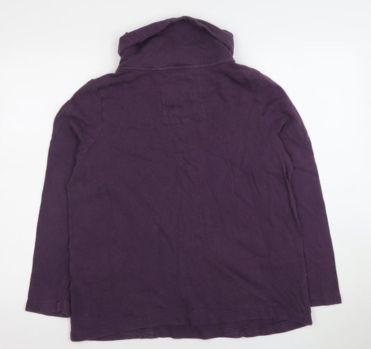 Seasalt Cornwall Women's Purple Cotton Log Burner Sweatshirt UK 10