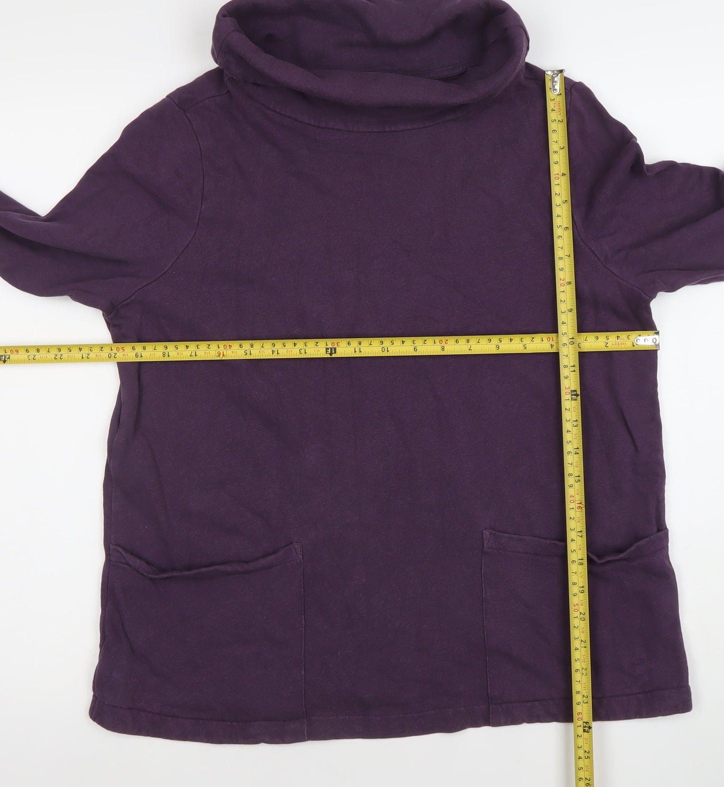 Seasalt Cornwall Women's Purple Cotton Log Burner Sweatshirt UK 10