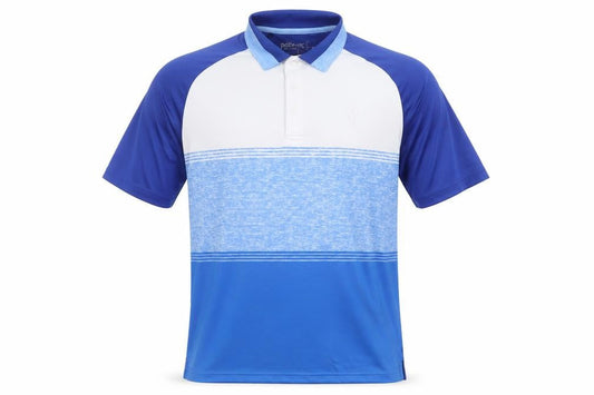 Pádraig Harrington Mens Blue Colourblock Golf Polo Shirt Size S