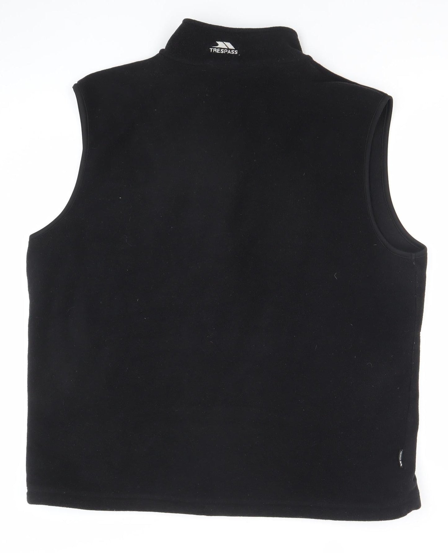 Trespass Womens Black Fleece Waistcoat L Zip Pockets Lightweight Outdoor