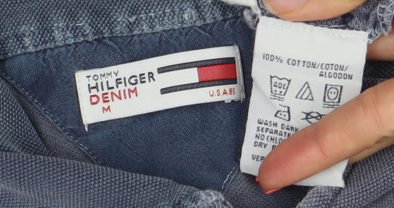 Tommy Hilfiger Denim Men's Blue Short Sleeve Polo Shirt M