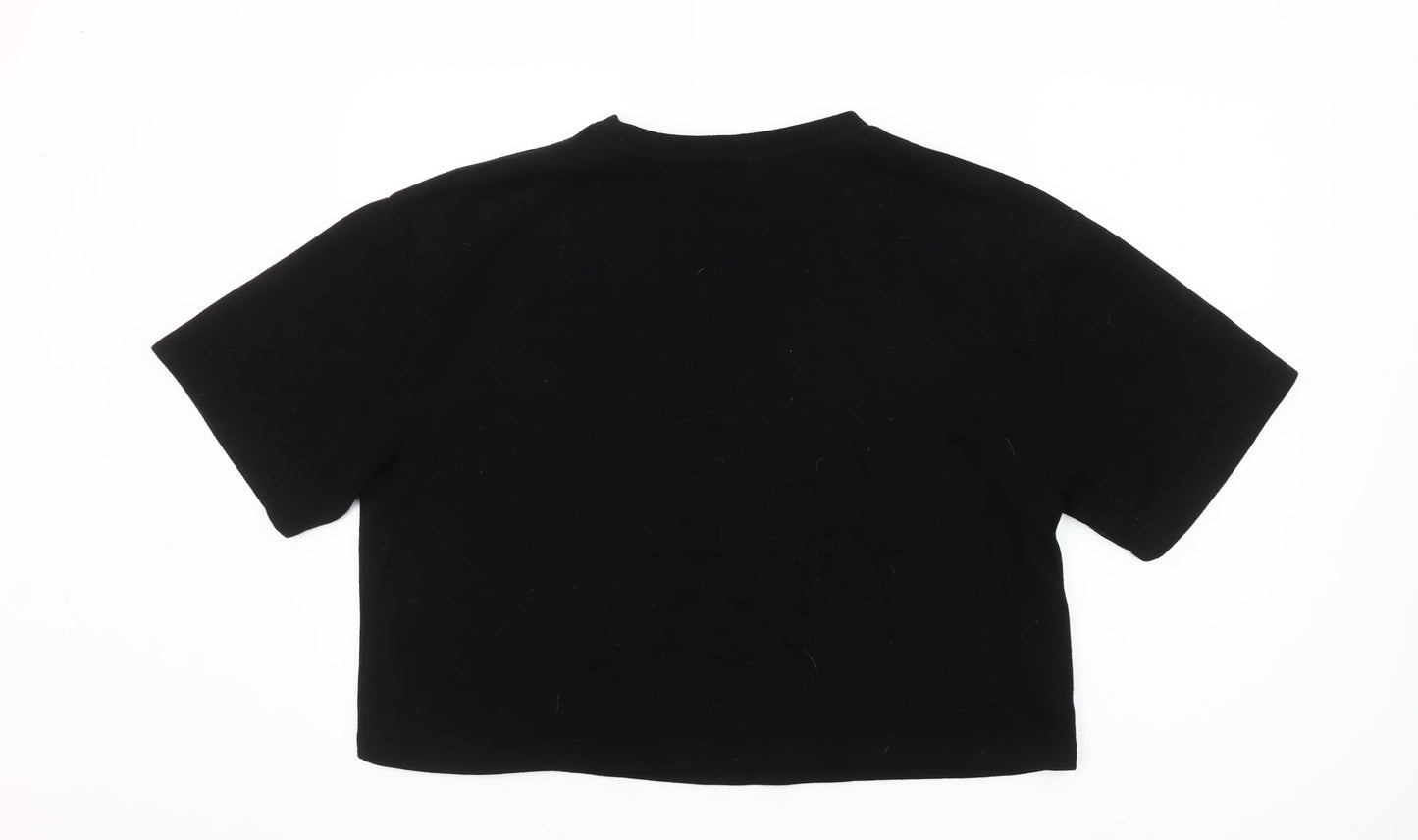 Dunnes Stores Womens Black Cropped T-Shirt Size 12