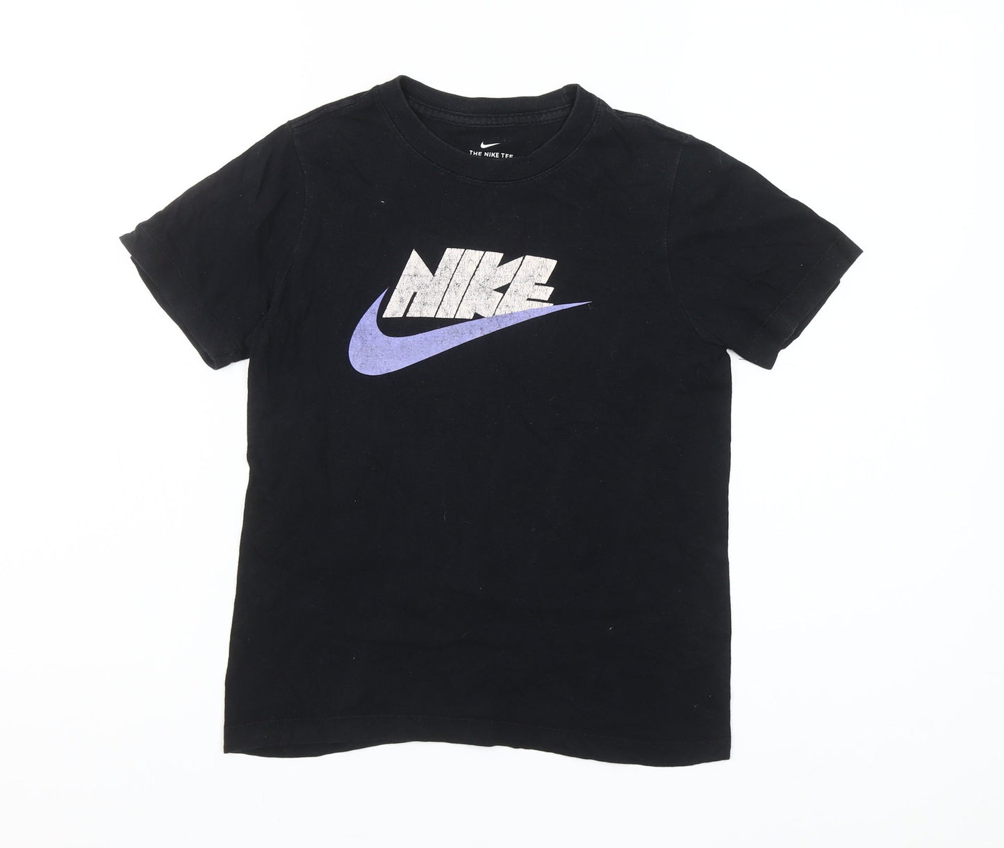 Nike Boys Black Small Graphic Print Short Sleeve T-Shirt