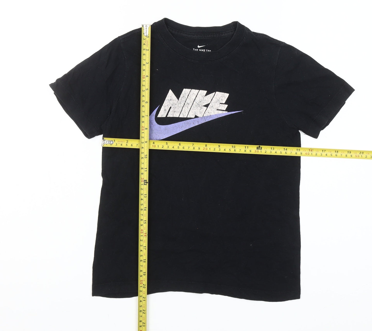 Nike Boys Black Small Graphic Print Short Sleeve T-Shirt