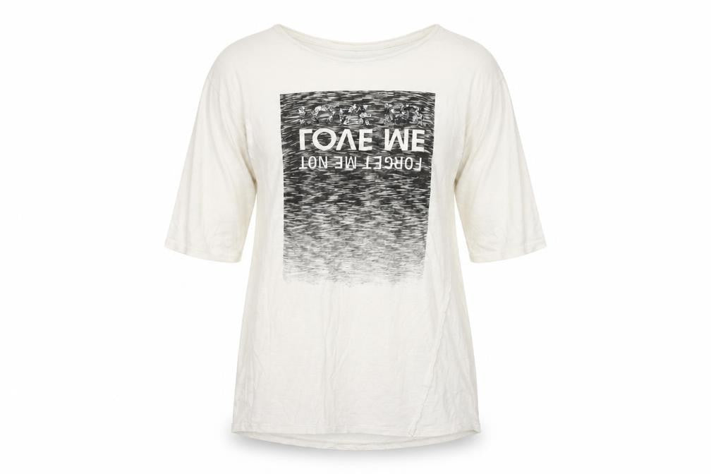 Next Women’s Ivory 3/4 Sleeve 100% Cotton Graphic T-Shirt Size 10