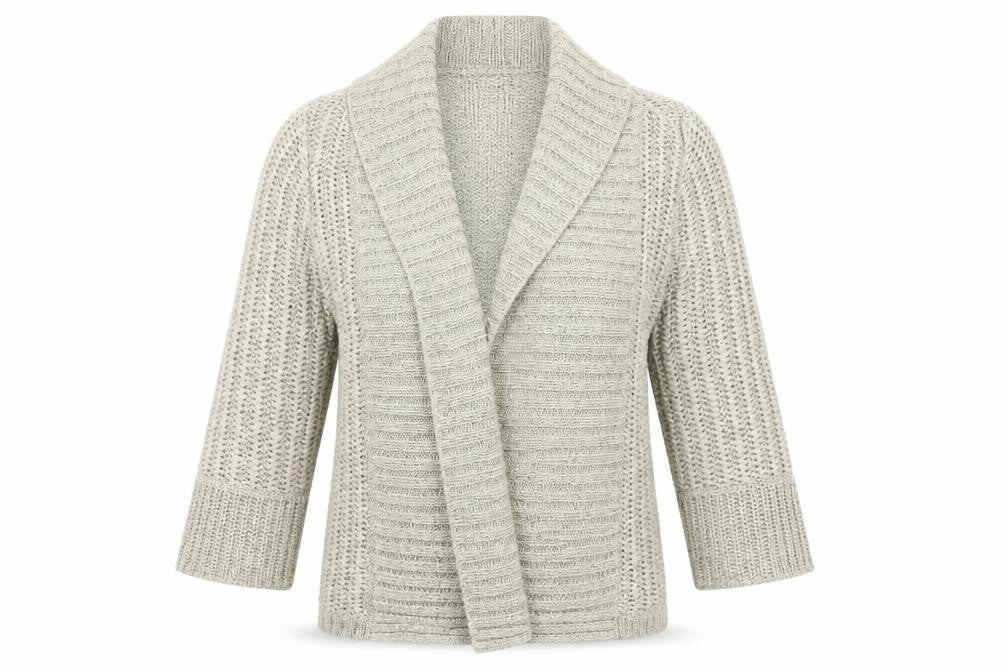 Debenhams Women Beige Open Knit Cardigan Size 10 3/4 Sleeve