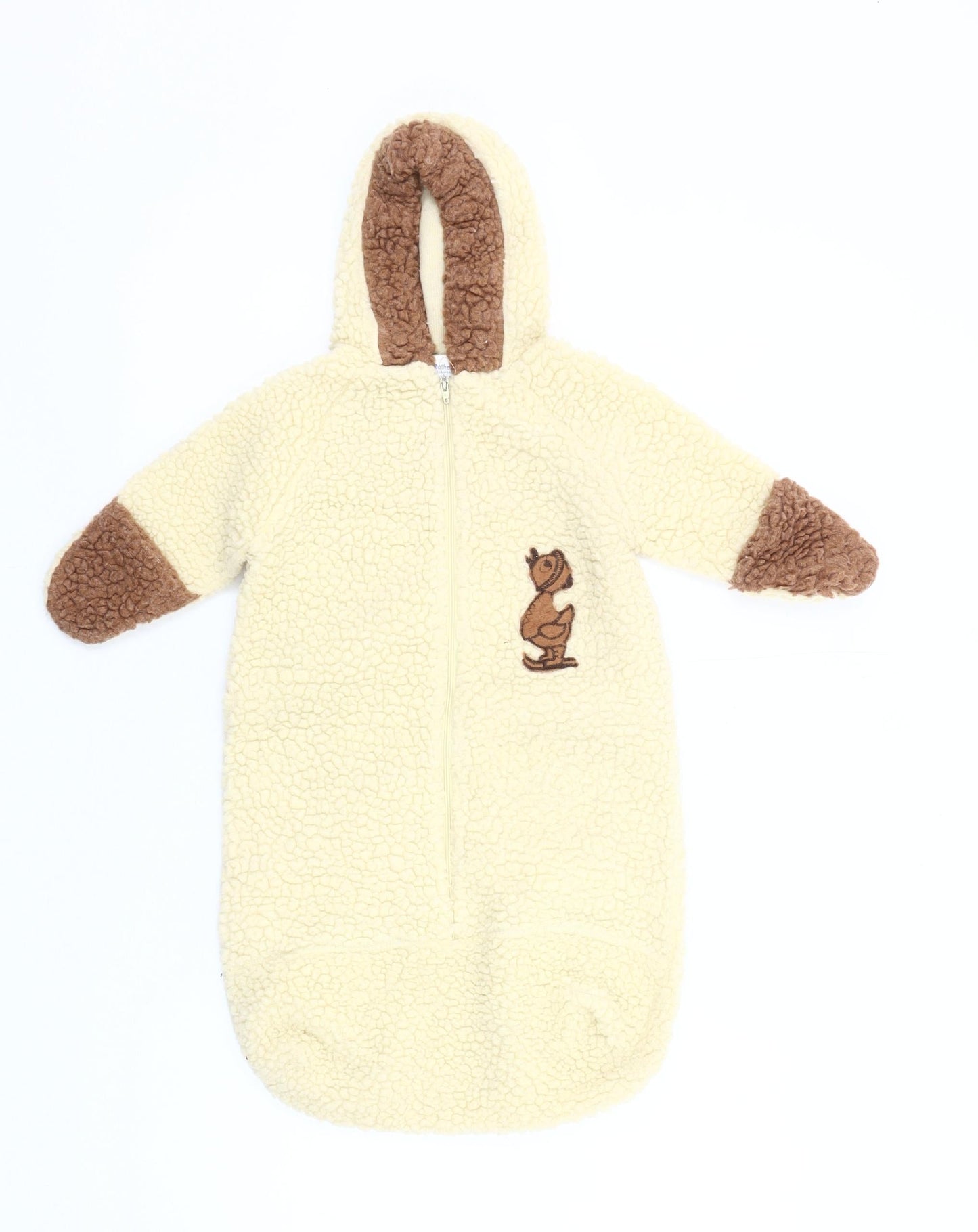 Mothercare Unisex Baby Ivory Fleece Snowsuit Newborn Hooded Winter Zip-Up