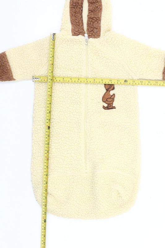 Mothercare Unisex Baby Ivory Fleece Snowsuit Newborn Hooded Winter Zip-Up