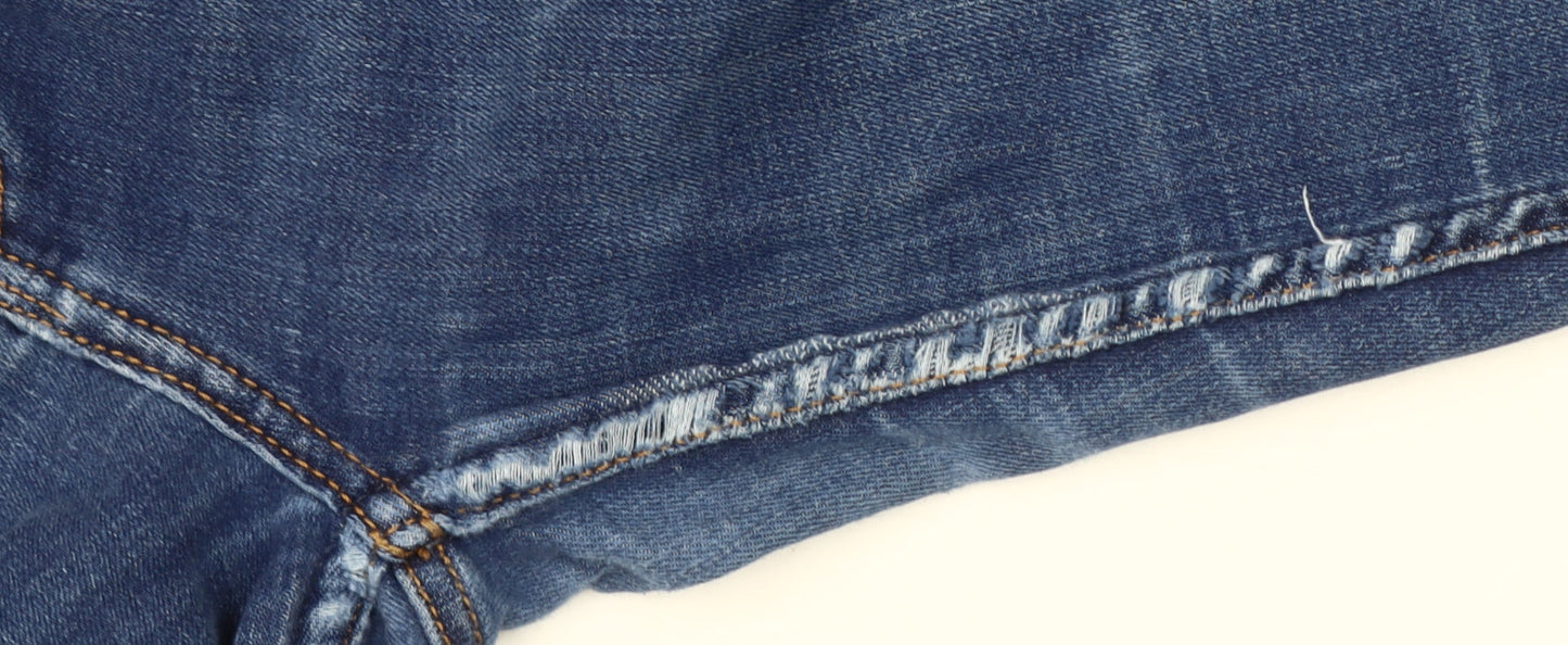 Lee Women Blue Marion Straight Leg Mid Rise Stretch Jeans Size 14