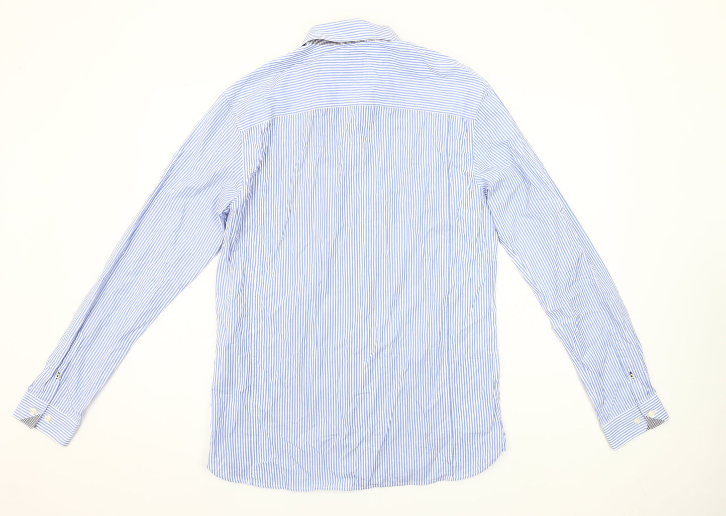 Jack & Jones Premium Men's Blue Striped Button-Up Shirt L