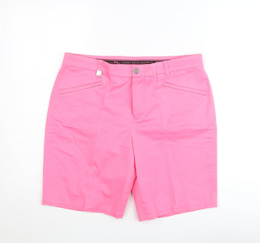 Lauren Ralph Lauren Women's Pink Chino Shorts Size 14 Stretch Cotton