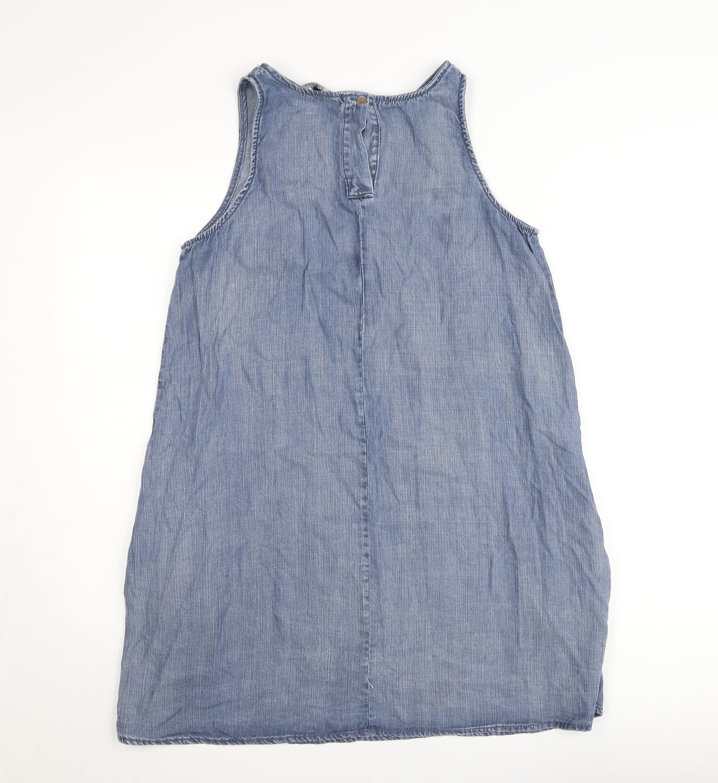 Velvet Heart Women's Blue Chambray Sleeveless Shift Dress Size S