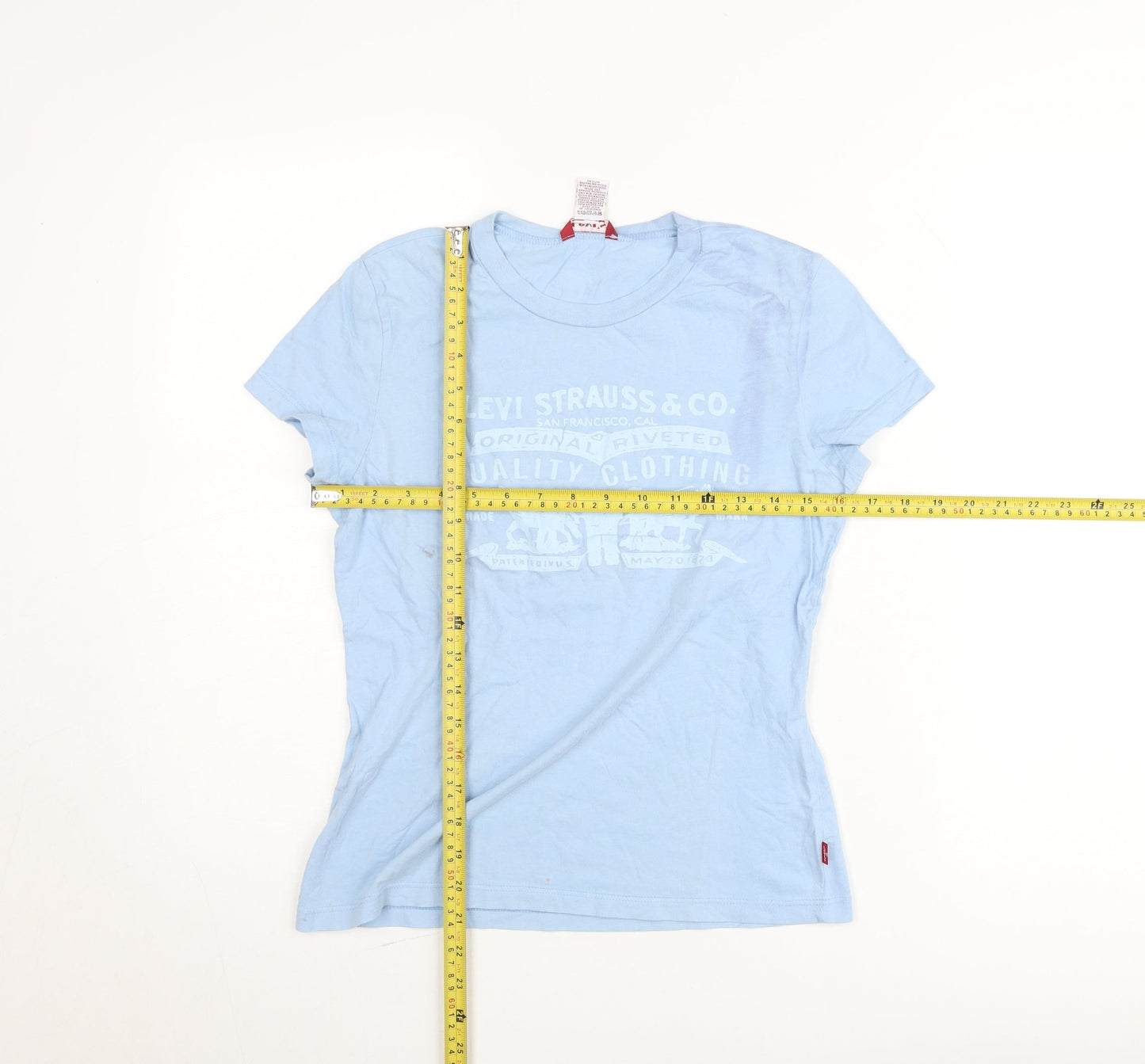 Levi's Womens Blue Basic Cotton Short Sleeve Crew Neck T-Shirt Size S