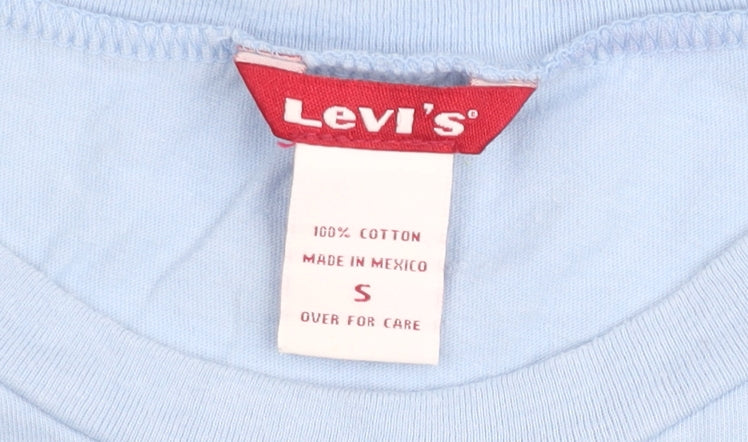 Levi's Womens Blue Basic Cotton Short Sleeve Crew Neck T-Shirt Size S