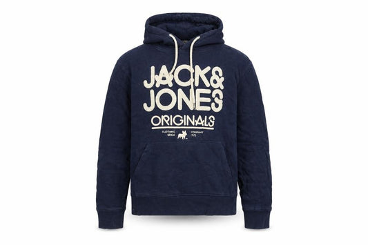 Mens UK L Regular JACK & JONES Blue Pullover Hoodie