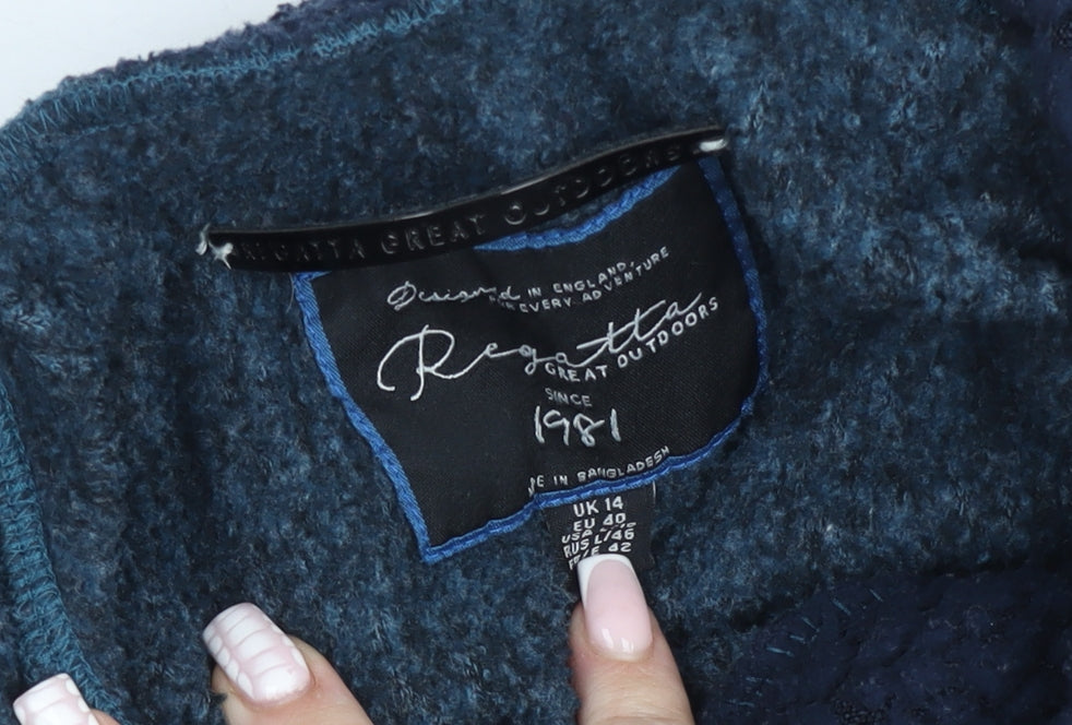 Regatta Men’s Blue Fleece Pullover High Neck Sweatshirt Size L