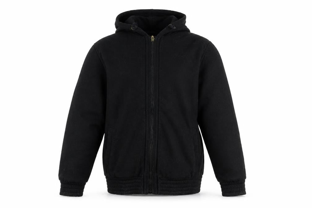 LA Gear Men's Black Hooded Full Zip Track Jacket Size 104 Cotton Blend