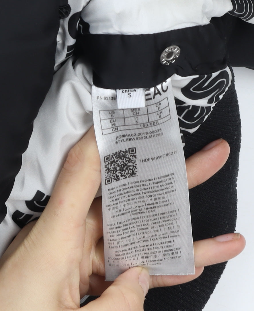 Guess Women's Black Hooded Puffer Jacket Size S Casual Winter Coat