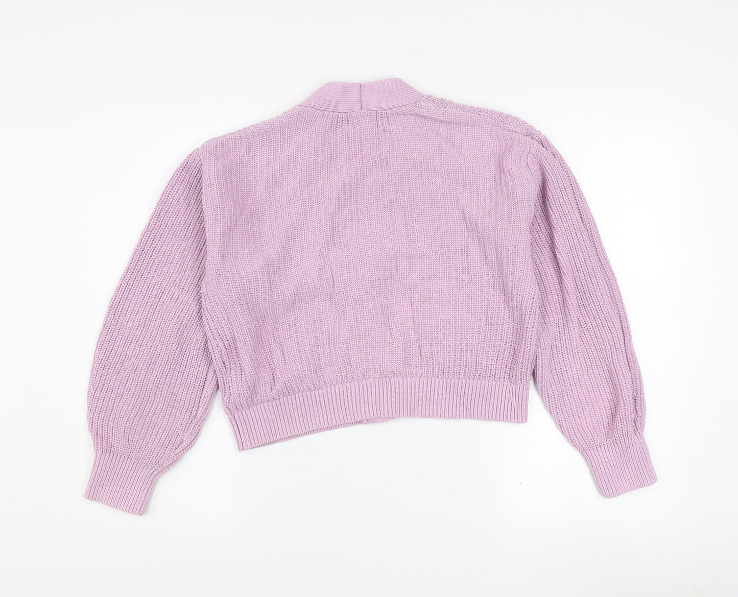 H&M Women’s Purple Chunky Knit Button Cardigan XS