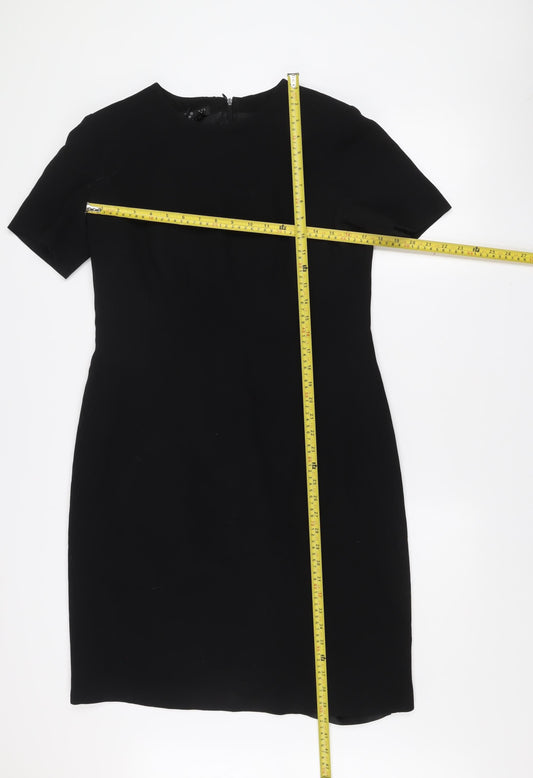 Escada Elements Women's Black Wool Sheath Dress Size 8