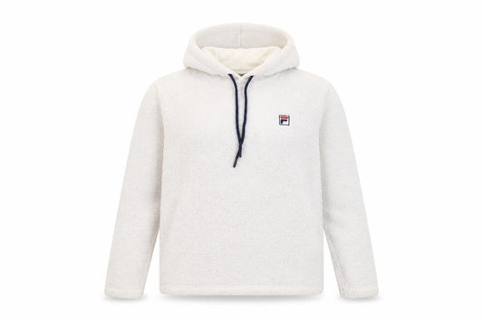 Womens UK M Regular FILA White Pullover Hoodie