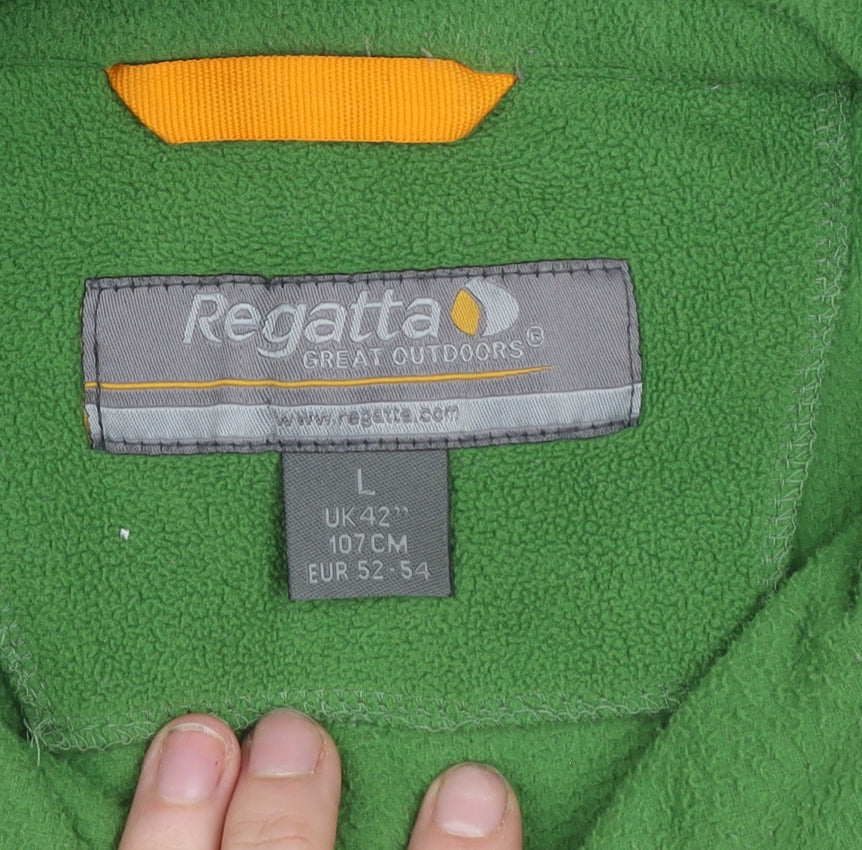 Regatta Men's Green Fleece 1/2 Zip Pullover Sweatshirt L