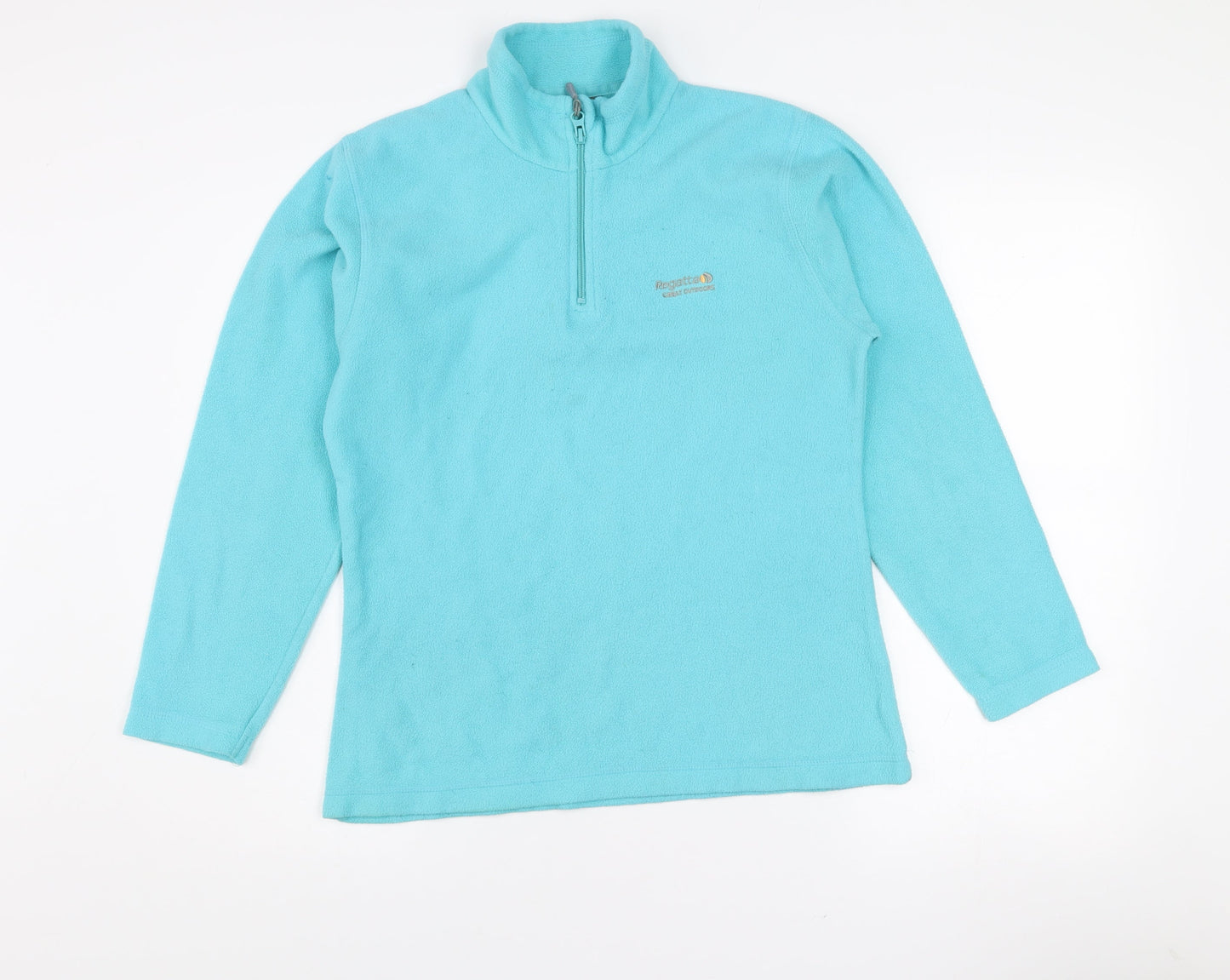 Regatta Women's Blue Fleece 1/2 Zip Pullover UK 10 Outdoor Sweatshirt