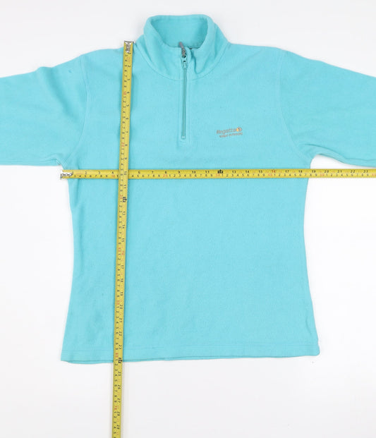 Regatta Women's Blue Fleece 1/2 Zip Pullover UK 10 Outdoor Sweatshirt