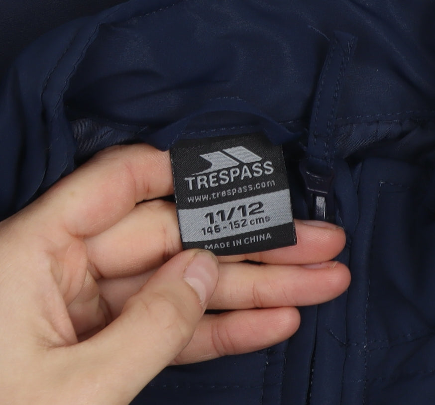 Trespass Boys Blue Padded Bodywarmer Waistcoat 11-12 Years Insulated Zip