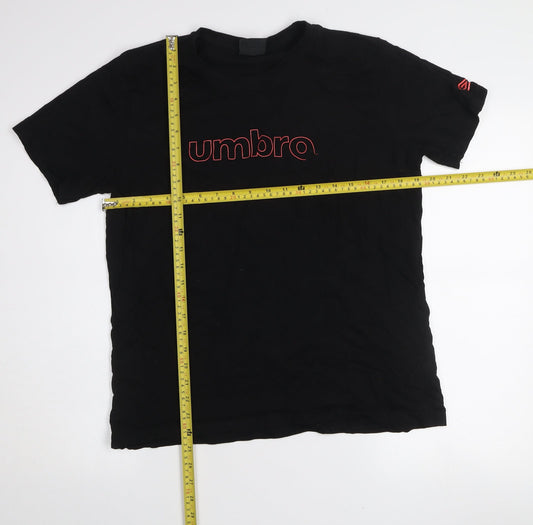 Umbro Women Black XL Basic Sports T-Shirt Short Sleeve Crew Neck