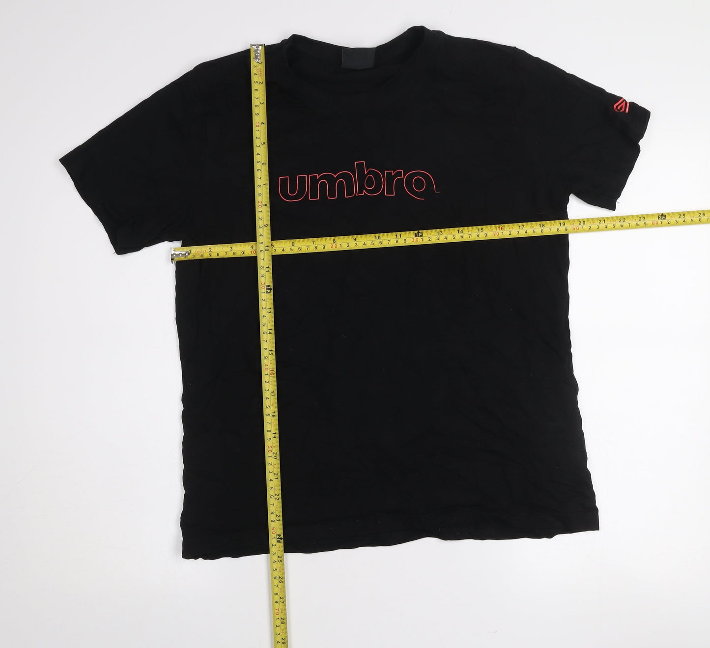Umbro Women Black XL Basic Sports T-Shirt Short Sleeve Crew Neck