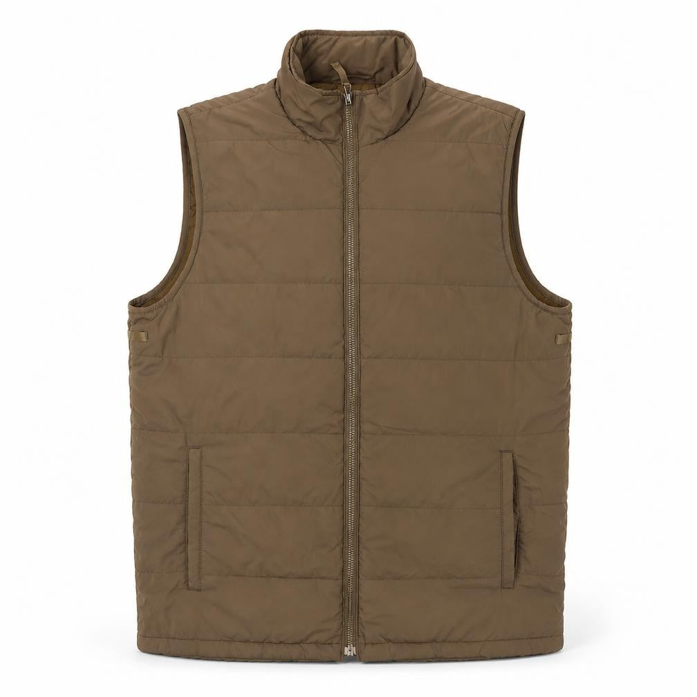 Lands' End Men's Brown M 38in Padded Bodywarmer Waistcoat