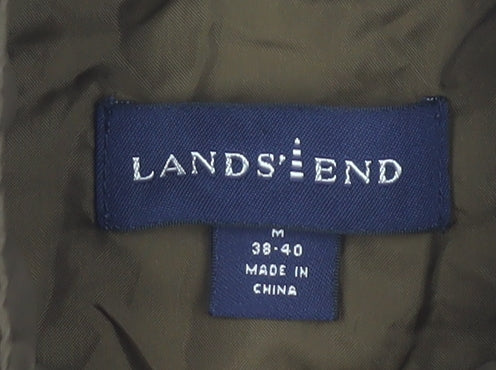 Lands' End Men's Brown M 38in Padded Bodywarmer Waistcoat