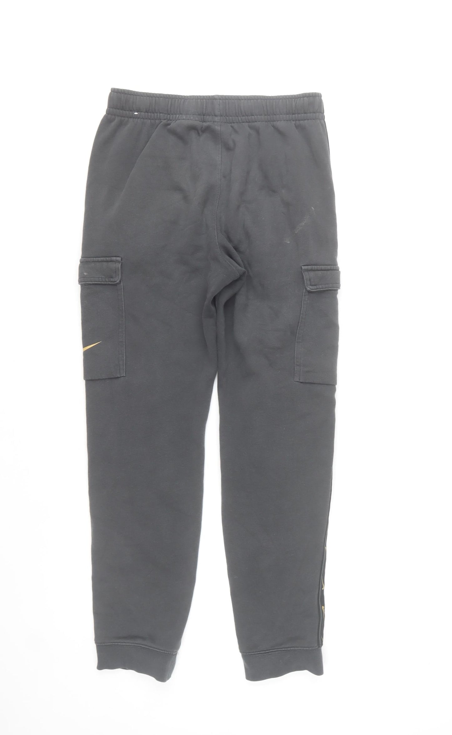 Nike Boys Black Cargo Jogger Sweatpants 14 Years 158cm Elastic Waist