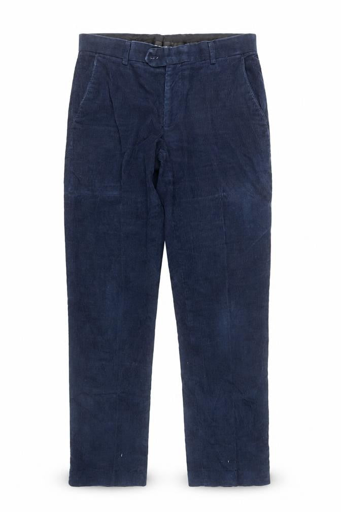 Stefano Conti Men's Blue Corduroy Chino Trousers Size 34 Regular