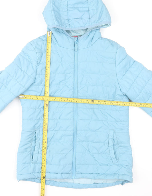 Peter Storm Womens Blue Size 10 Quilted Hooded Puffer Jacket
