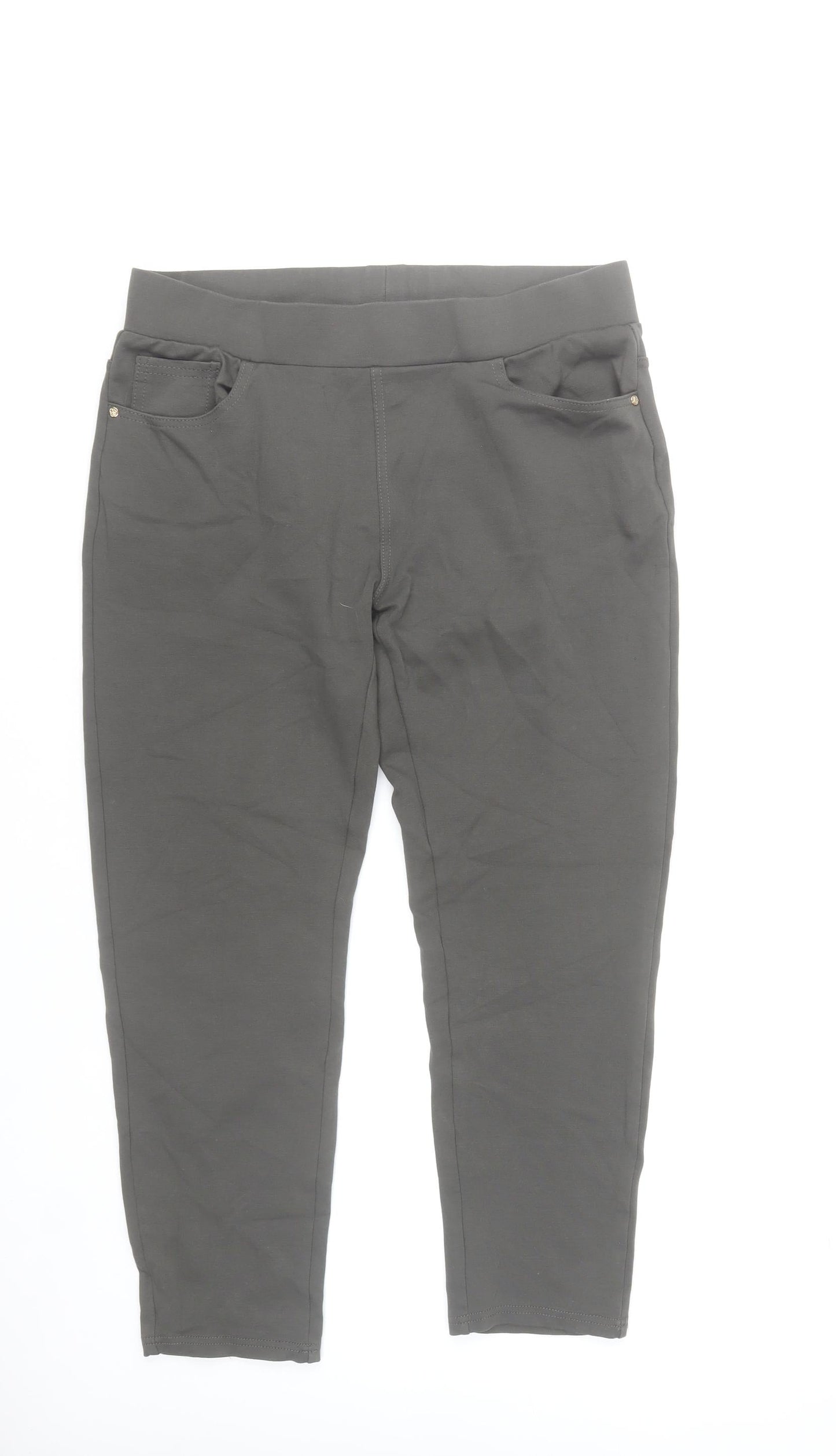 Miss Bon Women’s Grey Stretch Jegging Trousers Size 16