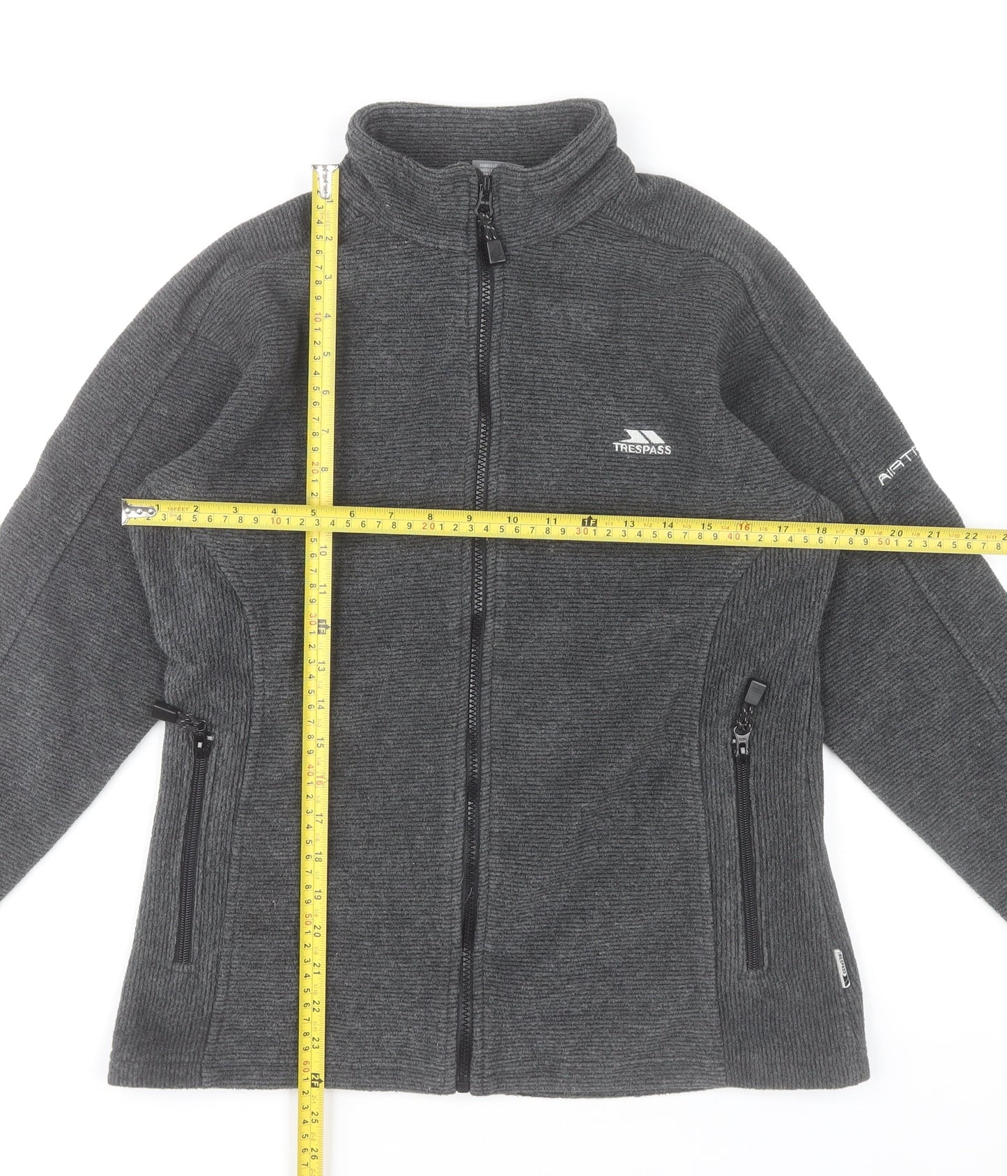 Trespass Men's Grey Full Zip Fleece Jacket Size S Outdoor Casual