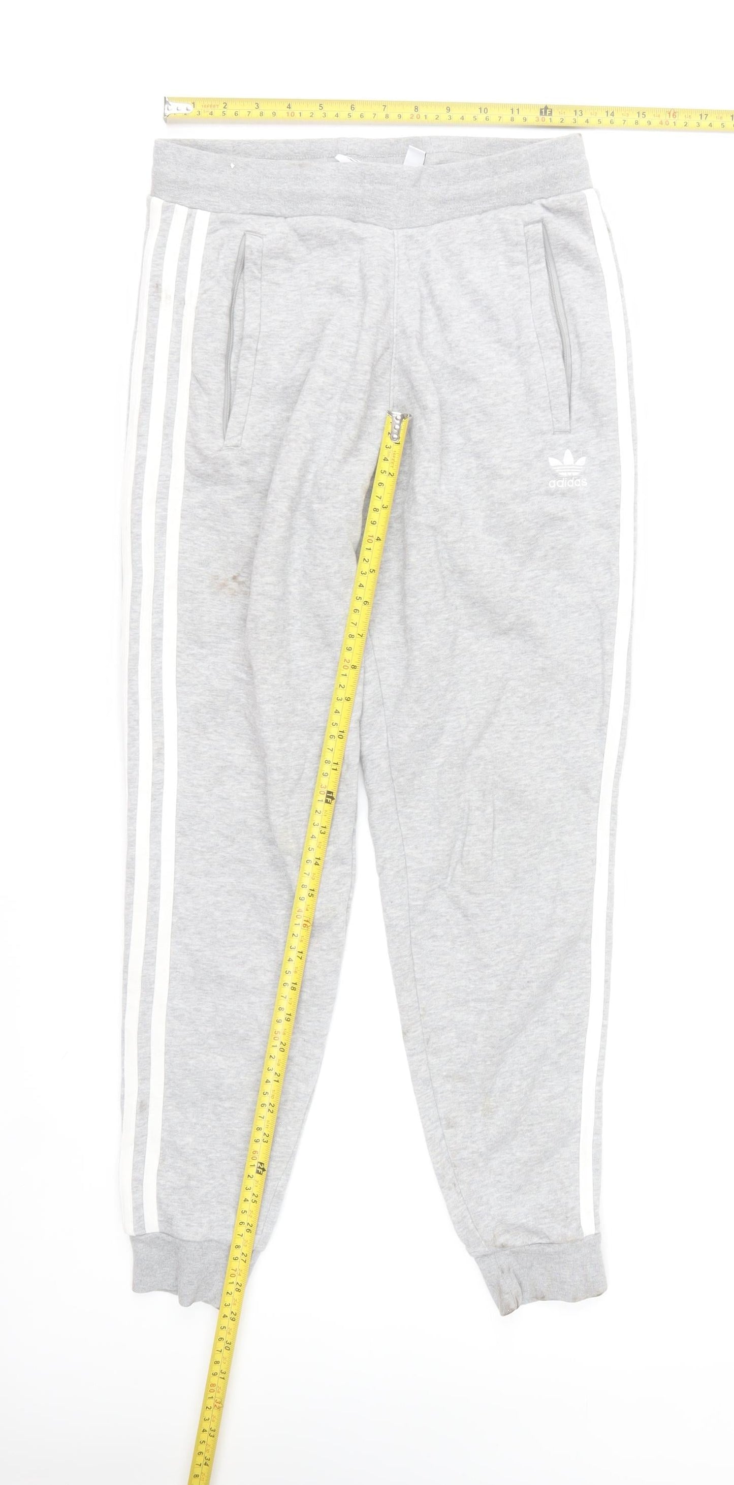 Adidas Mens Grey Jogger Sweatpants Size S Elastic Waist Casual