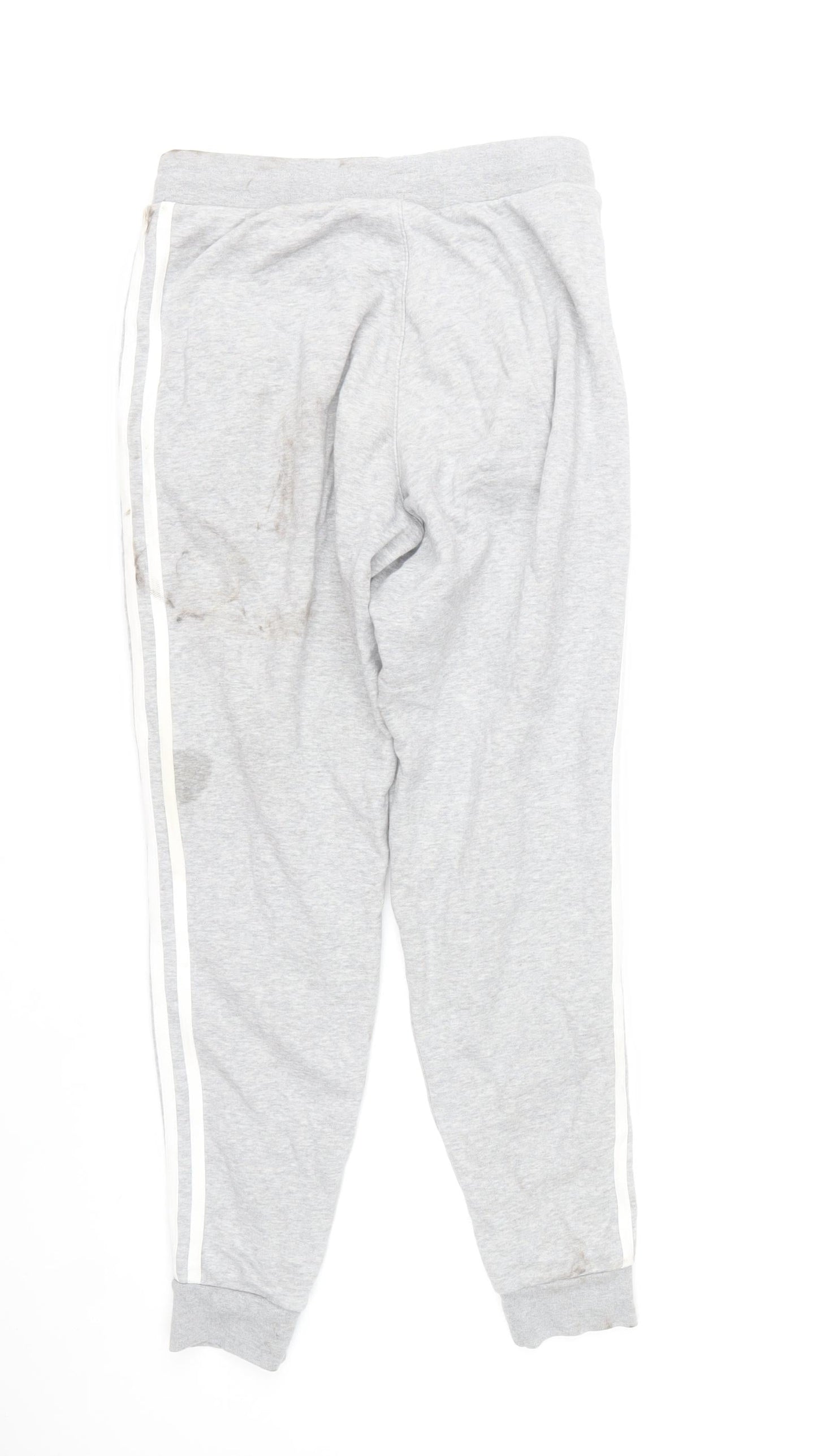 Adidas Mens Grey Jogger Sweatpants Size S Elastic Waist Casual