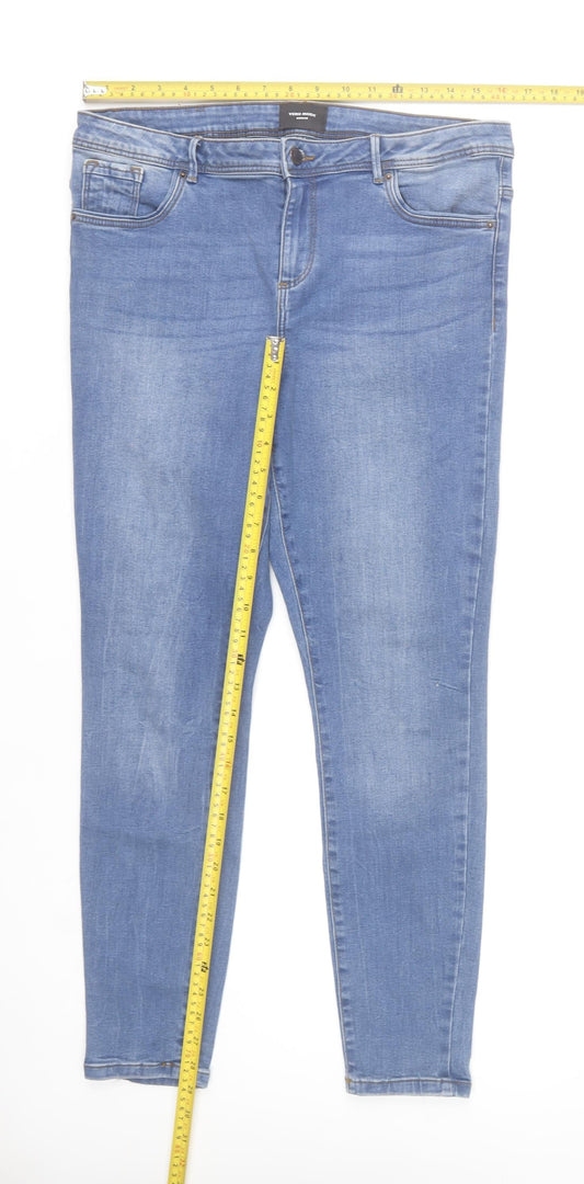 Vero Moda Women Blue Skinny Denim Jeans Size XL 30in Waist