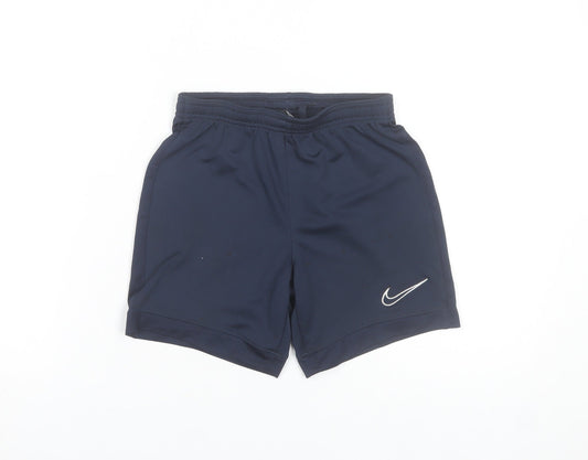 Nike Boys Navy Blue Dri-FIT Athletic Shorts Size S (128-137cm) Lightweight