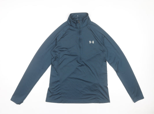 Under Armour Women Blue M Basic 1/2 Zip Lightweight Active Jacket