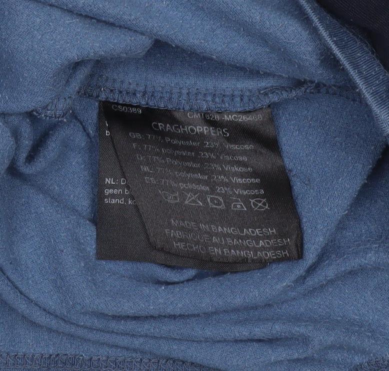 Craghoppers Men's Blue Long Sleeve Crew Neck Casual Top Size L