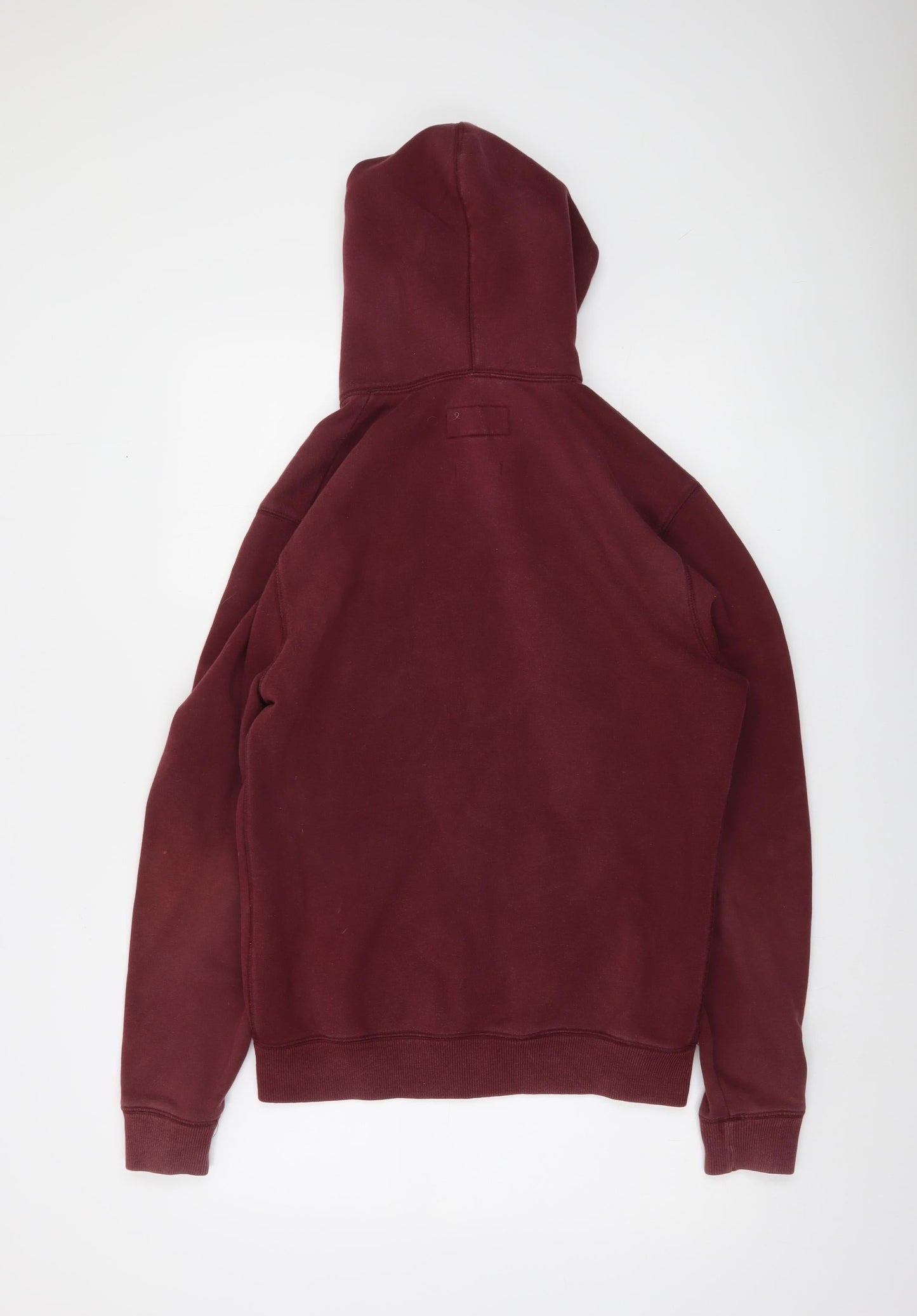 Jack Wills Men's Red Full Zip Hoodie Size M Fleece Lined