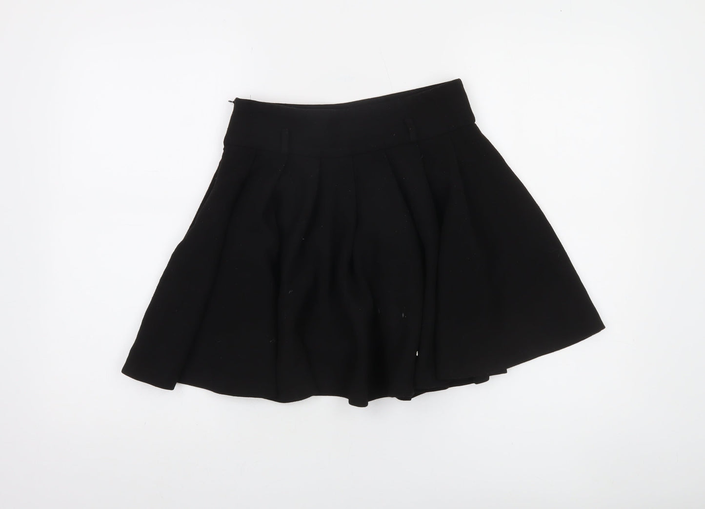 ZARA Women Black XS Skater Short High Rise Skirt