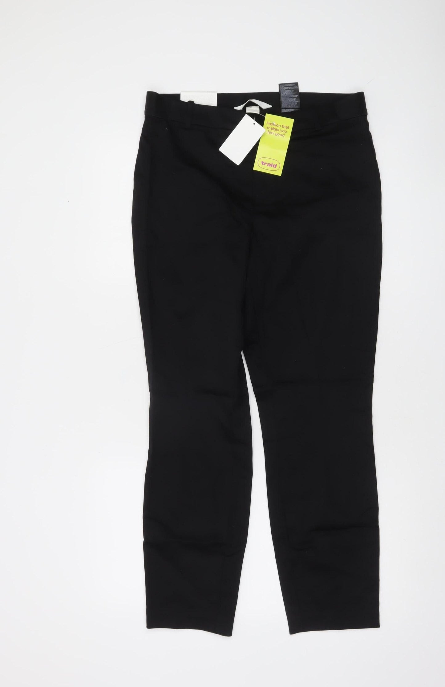 H&M Women’s Black Slim Fit Dress Trousers Size 16 Stretch Work Pants